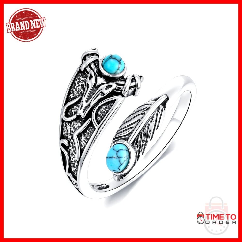 Adjustable Sterling Silver Ring Boho Western Vint… - image 1